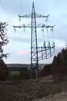 Mast mit Erdkabel-Abzweig bei Frittlingen