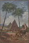 Ägyptische Stadt an einem See, 1691.Gouache, 14 × 9 cm.
