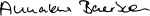 Unterschrift von Annalena Baerbock, 2021