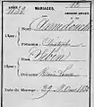 Eintrag der Hochzeit mit Marie Louise Sebin 29. März 1832