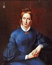 Annette von Droste-Hülshoff, Gemälde von Johann Sprick (1838)