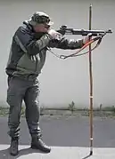 Anschlag stehend angestrichen