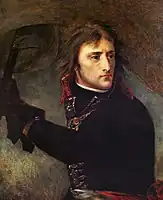 Bonaparte au pont d’Arcole, vorbereitende Studie von 1796 für das Porträt von Versailles (Musée du Louvre, Paris).