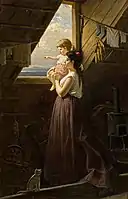 Mutter mit Kind am Fenster(um 1896)
