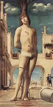 Hl. Sebastian (1476), Gemäldegalerie Alte Meister