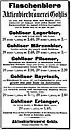 Um 1900 gebraute Biersorten