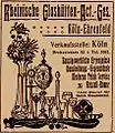 Anzeige der Rheinischen Glashütten AG (1905)