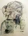 Aphrodite, 1976, Collage/Frottage
