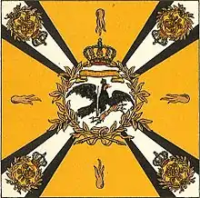Abbildung einer preußischen Regimentsfahne