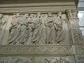 Opferprozession (Relief an der Nordseite, rechter Teil)