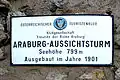 Infotafel am Aussichtsturm bzw. Bergfried