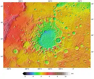 Topografie von der MOLA Instrument der Mars Global Surveyor