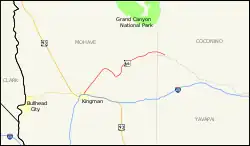 Karte der Arizona State Route 66