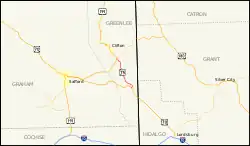 Karte der Arizona State Route 75