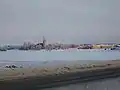 Blick auf Arjeplog im Winter
