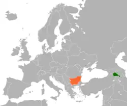 Lage von Armenien und Bulgarien