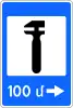 Werkstatt (in 100 Metern rechts)