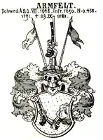 Stammwappen derer von Armfelt in Siebmachers Wappenbüchern