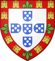 Das Wappen der portugiesischen Könige von Johann I. bis Alfons V.
