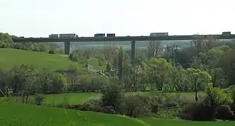 Talbrücke der A&nbsp;7 bei Gänheim