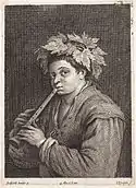 Beispiel eines Stiches aus der Ausgabe des Theatrum pictorium (1660) von Jan van Troyen nach Bassanos Gemälde