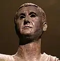 Kopf der Bronzestatue