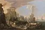 Capriccio mit Hafenstadt, Privatsammlung