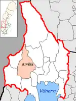Lage der Gemeinde Arvika