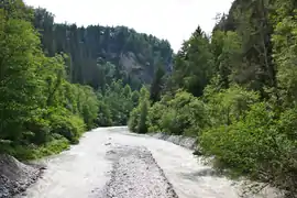 Arzler Pitzeklamm, kurz vor der Mündung in den Inn