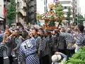 Umzug mit einem Mikoshi als Teil des Sanja-Matsuri