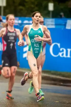 Ashleigh Gentle beim ITU World Triathlon Edmonton, 2015