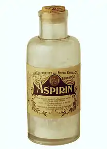 Fläschchen für Aspirin, um 1900