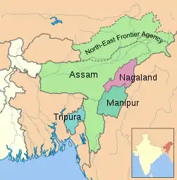 Assam nach der Entstehung von Nagaland 1962, bis zum Jahr 1972
