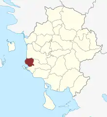 Lage des Assens Sogn in der Assens Kommune