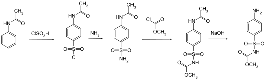 Synthese von Asulam