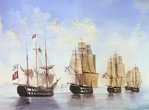 Russische Flotte nach der Schlacht bei Athos (A. P. Bogoljubow, 1896)