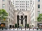 Basis mit Atlas-Statue an der Fifth Avenue