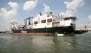 in Rotterdam von seitlich achtern