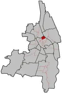 Lage des Stadtbezirks in Augsburg
