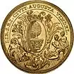 Freie Reichsstadt Augsburg, 12 Dukaten 1740, Vs.: Stadtpyr mit Flussgottheiten Lech, Wertach und Singold, Rs.: Doppeladler, Titel Kaiser Karls&nbsp;VI.