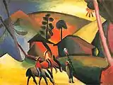 August Macke: Indianer auf Pferden heute  Lenbachhaus, München
