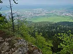 Aussicht vom Lochenhörnle auf Balingen im Albvorland