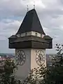 Mögliches Vorbild für die Dachform: Grazer Uhrturm