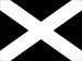schwarze Flagge mit weißem Diagonalkreuz