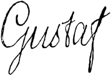 Unterschrift Gustavs&nbsp;III. von Schweden