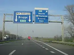 Abzweig auf die A10/E40 in Richtung Brüssel