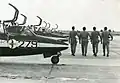 Das IAF-Kunstflugteam auf Chazerim im Jahr 1976