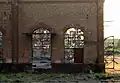 Zerstörte Fenster nach dem Großbrand