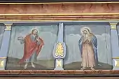 Jesus und Maria an der Emporenbrüstung
