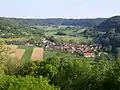 Bächlingen von Schloss Langenburg aus gesehen